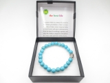 8mm bracelet Turquoise Buddha with gift-box