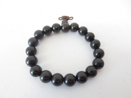 Mala prayer bead bracelet black Sandalwood 1.2cm
