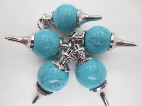 Gemstone Ball Pendant Wholesale - Turquoise 
