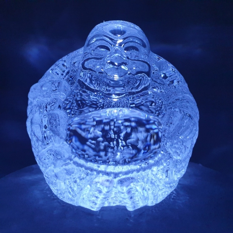 Crystal glass Chinese buddha large 
