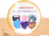 Wholesale - Gemstone Heart Pendants Necklace With Diamand - 