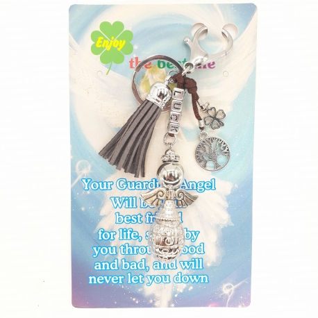 Angel 'Luck' Keychain Wholesale - Gray 