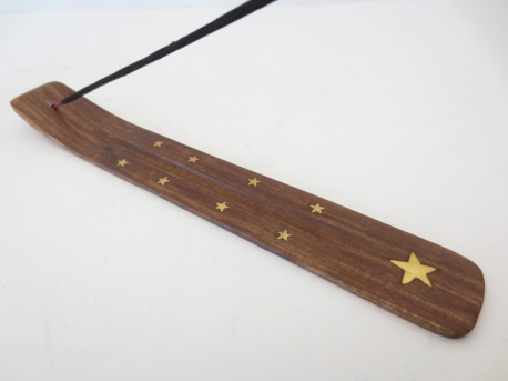 Incense holder traditional wooden plate Star