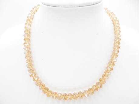 Crystal necklace thin yellow