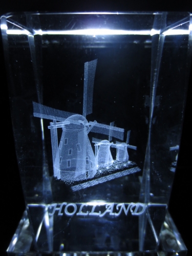 3D laserblok holland with 3 windmills