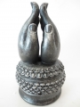 Meditation hands incense/conesburner silver