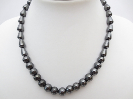 Ball-R.tangular necklace 