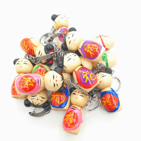 Wholesale - Lucky doll keychain girl 5 cm (12 pieces)