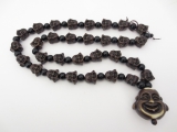 Wholesale - Brown smiling Buddha head necklace