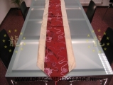 Chinese table-cover dark red