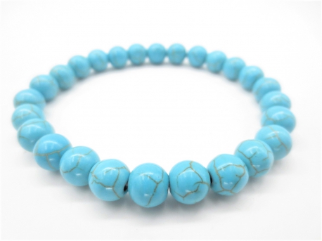 0,8cm gemstone bracelace Turquoise