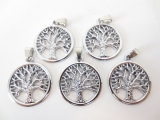 Tree of Life pendant set of 5 Silver 