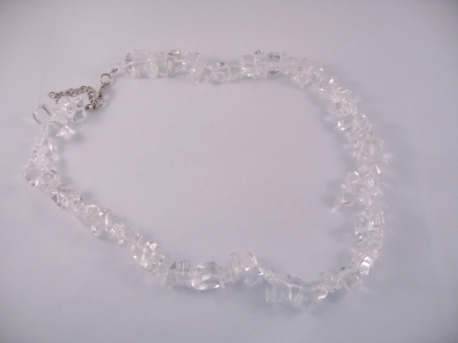 Gem stone necklace 45cm Rock Cristal