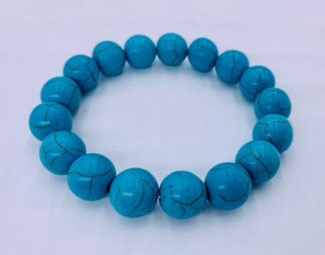 Wholesale Gemstone Bracelet - 12 mm Turquoise Bracelet