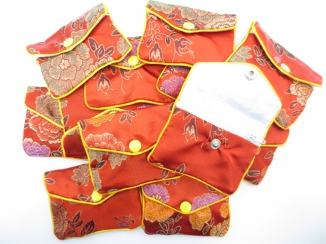Chinese small pouches set of 12 red