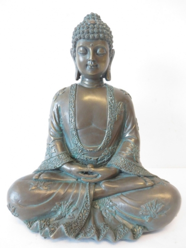 Wholesale - Bronze/Green Meditation Buddha large II