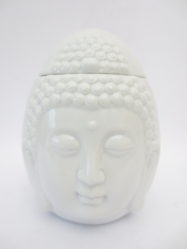 White Buddha head egg oilburner luxury