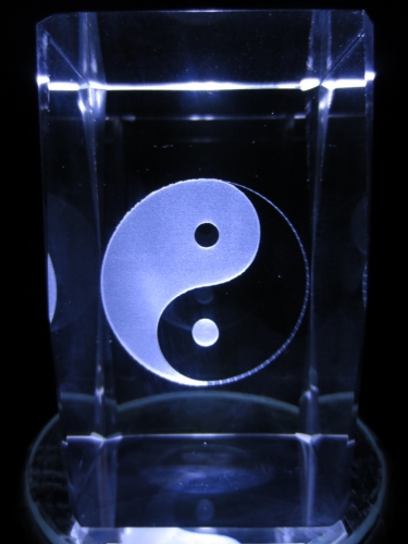 3D laserblok ying and yang