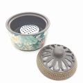 Wholesale - Luxury Resin Burner - Gold / Green with lotus