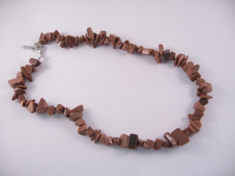 Gem stone necklace 45cm Goldstone