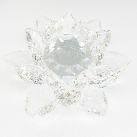 Cristal lotus white 9 cm