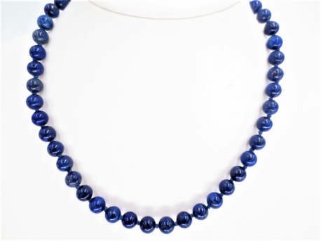 0,8cm stone beads necklace lapis lazuli