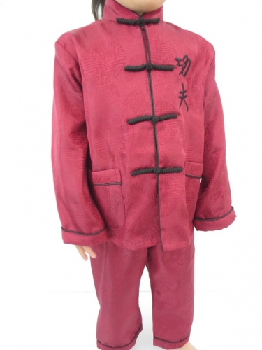 Kids kung fu suit red size 2