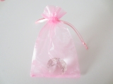 Organza Gift Bag Pink 17 x 23cm