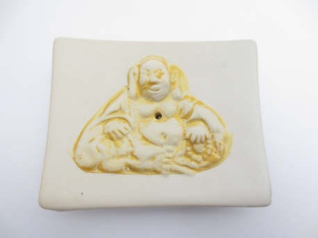 Incense holder White happy Buddha (6)