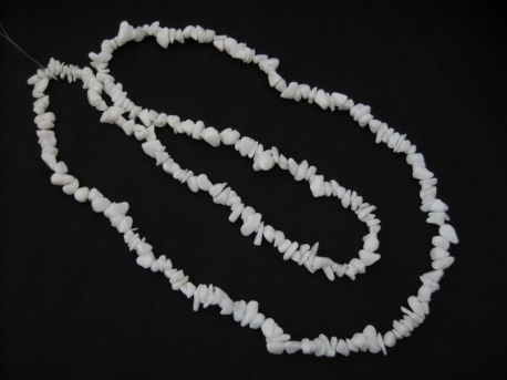 Thin Mineral necklace 90cm White