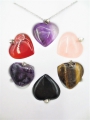 Love Gemstone Heart Pendant Set 6 - wholesale