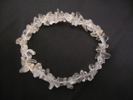 Thin gemstone bracelets Rock Crystal (12 pcs)
