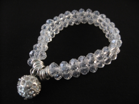 Double cristal bracelet white