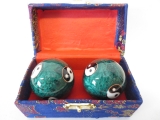 Massage balls green with Yin Yang 4,5 cm II