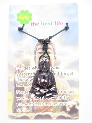 Wholesale - Brown meditation Buddha necklace