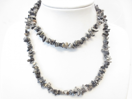 Thin Mineral Necklace 90cm Obsidian