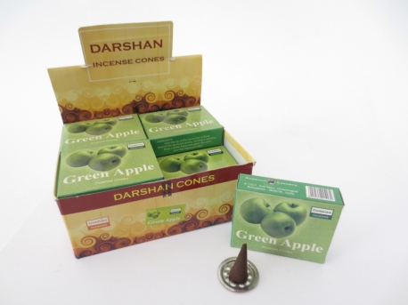 Darshan incense cones Green Apple 