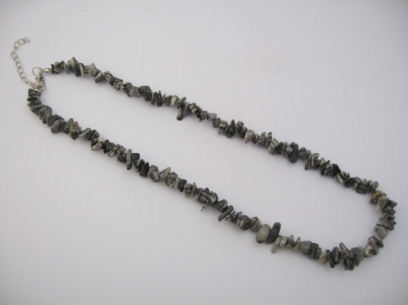 Thin Mineral Necklace Obsidian
