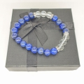 Wholesale - 8mm bracelet Lapis Lazuli with Diamond and gift box