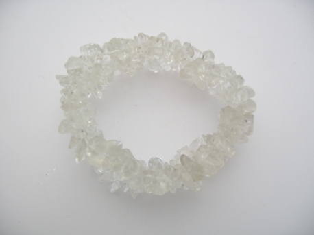 Wide mineral Bracelet rock cristal