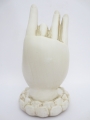 White buddha hand incense / candle holder