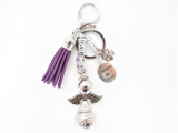 Happy Angel keychain purple
