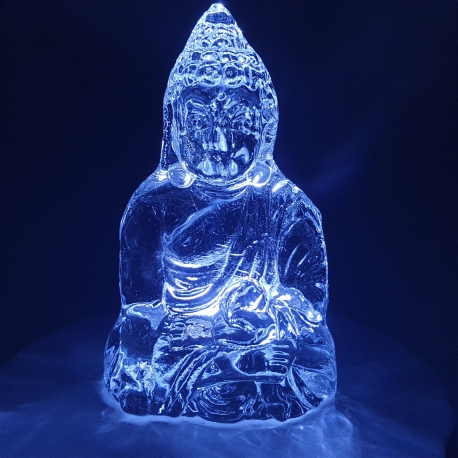 Crystal glass buddha Varadamudra