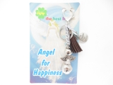 Happy Angel keychain dark brown