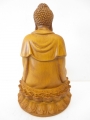 Wholesale - Budha woodlook yellow meditating on lotus