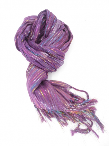 Viscose with glitterstripes purple