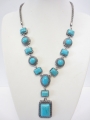 Turquoise necklace & earring set E