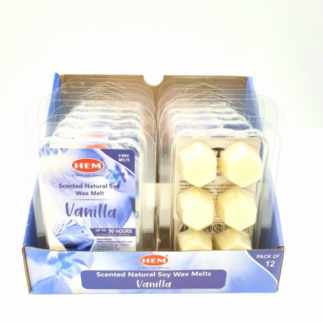 Wholesale - HEM Scented Natural Soy Wax Melt - Vanilla (6pcs)