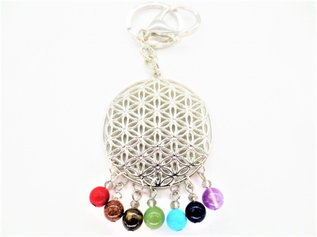 Flower of Life keychain stainless steel