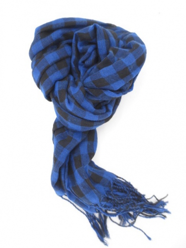 Arafat with squares and fringes dark blue/black